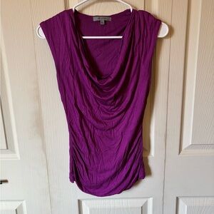 Classiques Entier Rich Purple Drape Neck Blouse